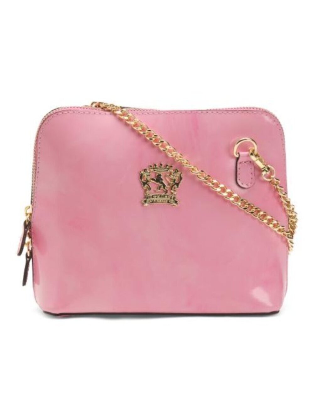 PRATESI Made In Italy Leather Radica Dome Crossbody